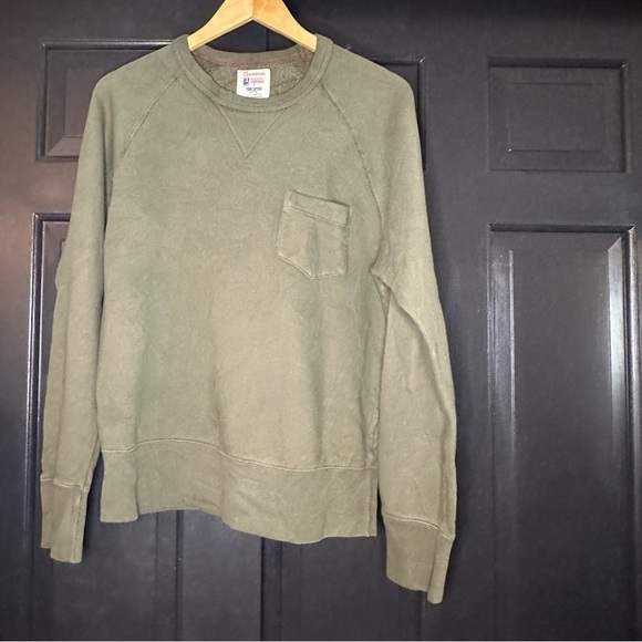 Tod Snyder-CHAMPION MIDWEIGHT POCKET SWEATSHIRT IN DARK MOSS size S(b5 - Picture 1 of 9